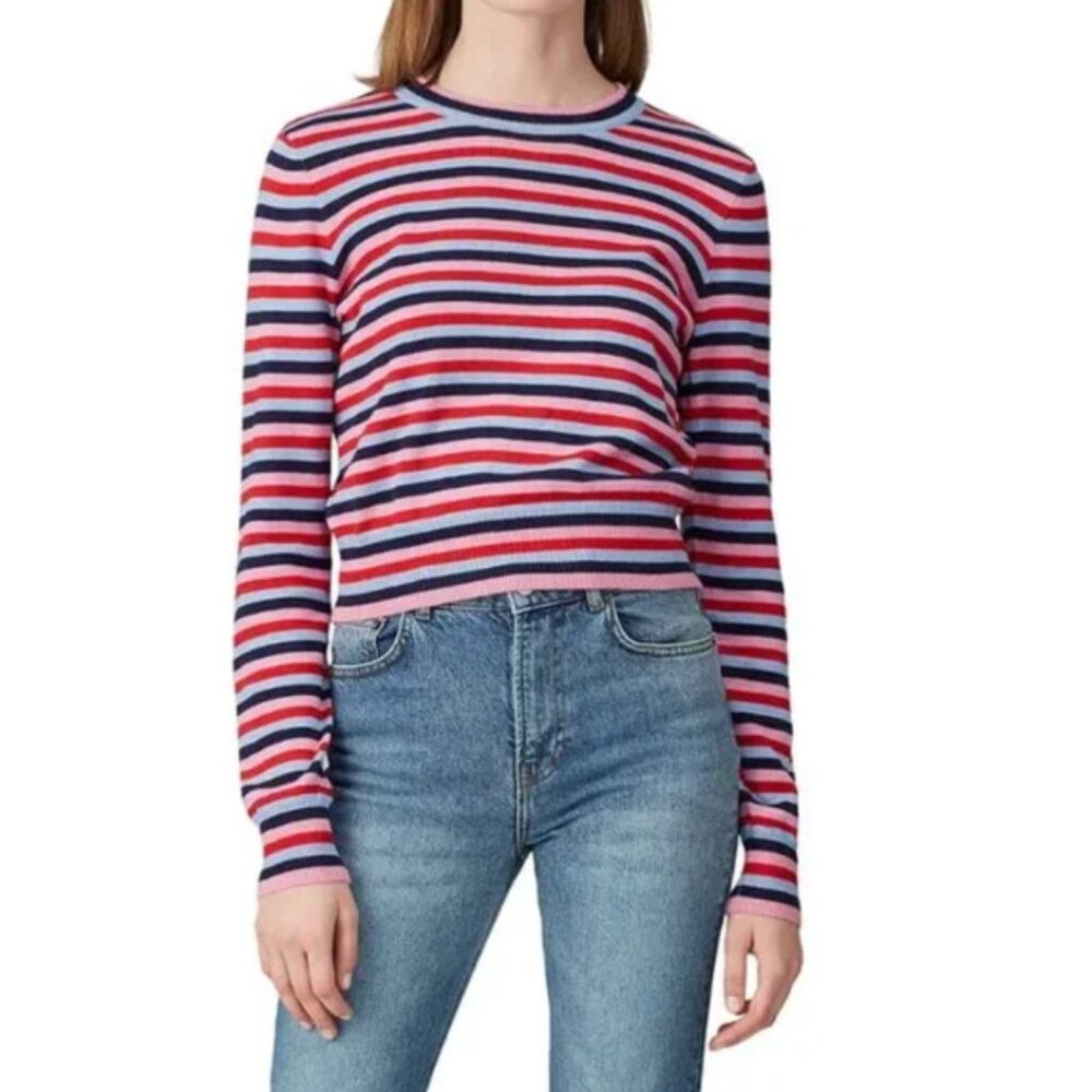 SPIRITUAL GANGSTER Rent the Runway Stripe Crop Sweater